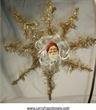 Victorian wire star - lithograph paper Santa Face Germany